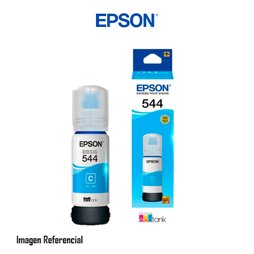 Epson 544 - 65 ml - cián - original - recarga de tinta - para EcoTank L1110, L1210, L3110, L3150, L3210, L3250, L3260, L5290