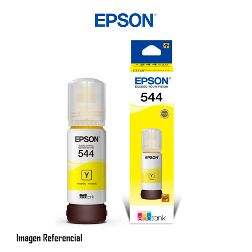 Botella de tinta EPSON T544420-AL color Amarillo contenido 65ml.