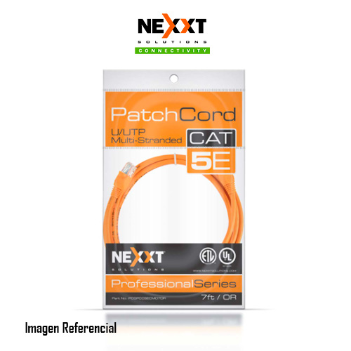 Nexxt Solutions Infrastructure - Patch cable - UTP - 2.1 m - RJ-45 a  - Orange - Cat5e 7ft CM type