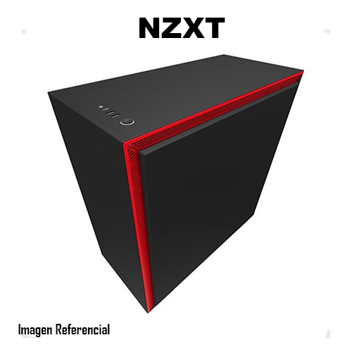 NZXT H series H710i - Torre - placa ATX extendida - panel lateral con ventana (cristal templado) - sin fuente de alimentación - rojo, negro mate - USB/Audio