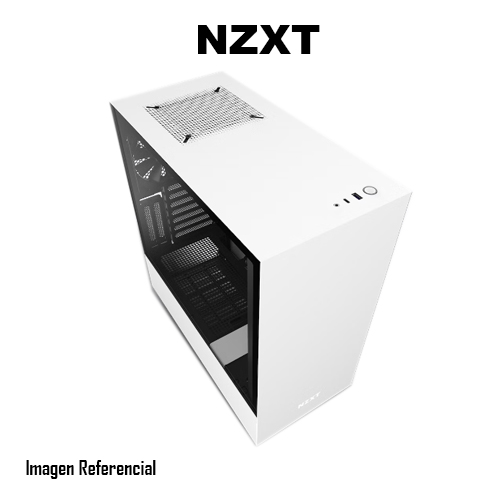 NZXT H series H510i - Torre - ATX - panel lateral con ventana - sin fuente de alimentación - blanco mate - USB/Audio
