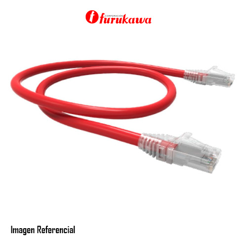 Furukawa - Patch cable - UTP - 3 m - Black/red - Gigalan Cat.6 LSZH