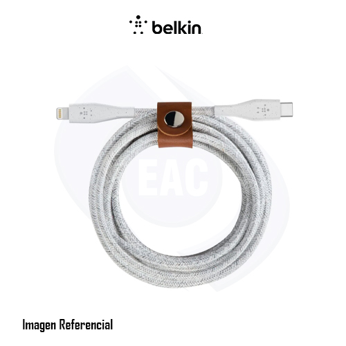 Belkin BOOST CHARGE - Cable Lightning - 24 pin USB-C macho a Lightning macho - 1.2 m - blanco - compatible con suministro de potencia
