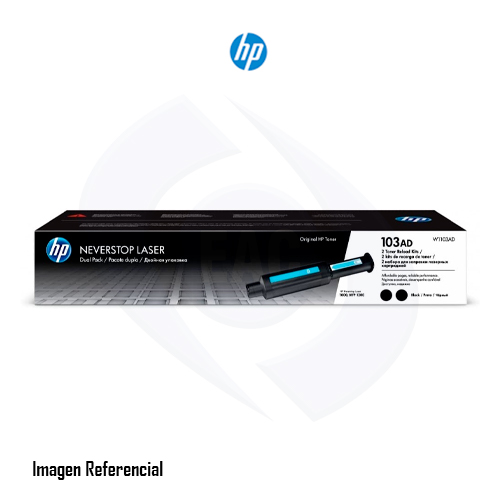 HP 103AD Reload Kit - Paquete de 2 - negro - recarga de tóner - para Neverstop Laser 1000a, 1000n, 1000w, MFP 1200a, MFP 1200n, MFP 1200nw, MFP 1200w