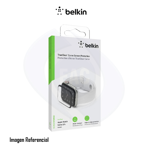 Belkin ScreenForce TrueClear - Protector de pantalla para reloj inteligente - cristal - 44 mm - para Apple Watch (44 mm)