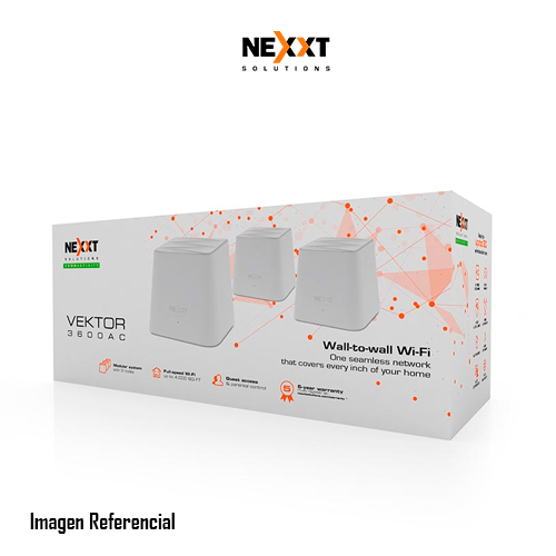 Nexxt Solutions Connectivity - Router - Wireless Mesh / Wireless - 802.11ac - Desktop - 2 nodes