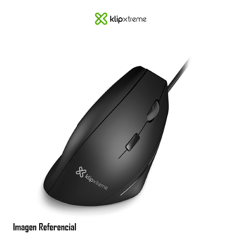 Klip Xtreme - Mouse - USB - Wired - Black - Ultra ergonomic