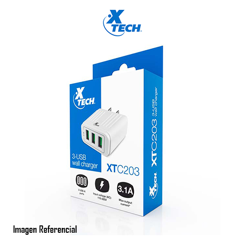 Xtech - Power adapter - 3 USB Wall Charger - 3.1 Tot Amps XTC-203