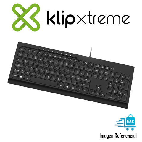 Klip Xtreme - Keyboard - Wired - Spanish - USB - Black - Multimedia keys
