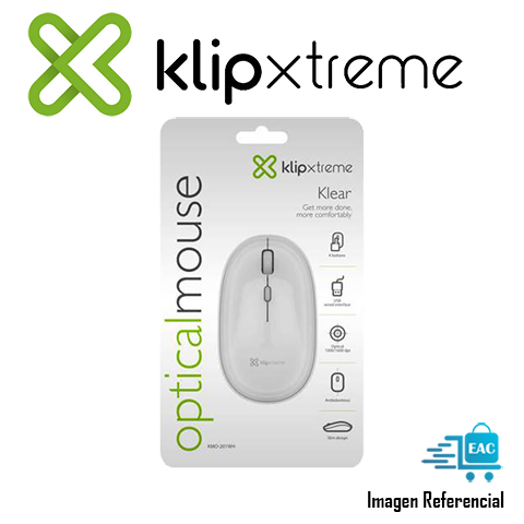 Klip Xtreme - Mouse - 2.4 GHz - Wireless - Classic white - 4 buttons 1600dpi
