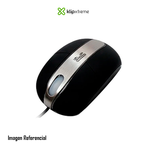 Klip Xtreme - Ratón - Cableado - PS/2 / USB - Negro / Plata