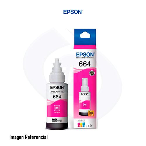 Epson T664 - Magenta - original - cartucho de tinta - para Epson L380, L386, L395, L495; EcoTank ET-2600, 2650, L1455, L396, L606, L656