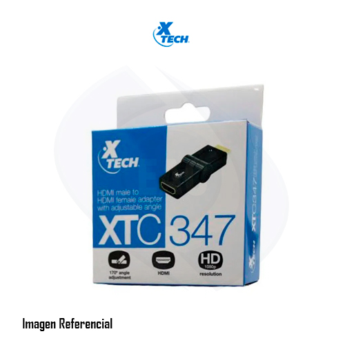 Xtech - Video adapter - 19 pin HDMI Type A - 19 pin HDMI Type A - fem - male - pivot
