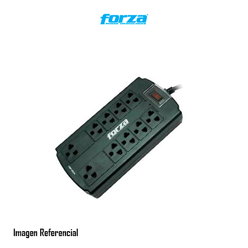 Forza Power Technologies - Surge suppressor - AC 110/220 V - 10 Tomas de Corriente - Material retardador de llama - Interruptor automático de sobrecarga 