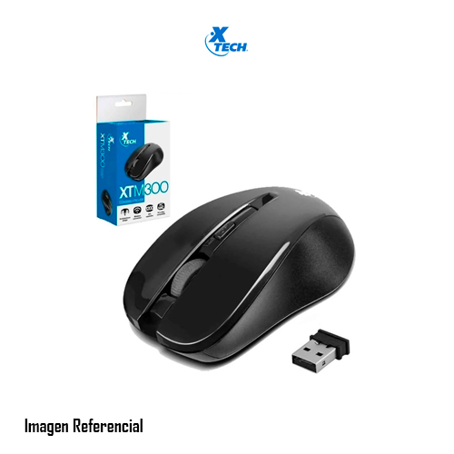 Xtech - Mouse - Infrared / 2.4 GHz - Wireless - Black - 1200dpi 4-button