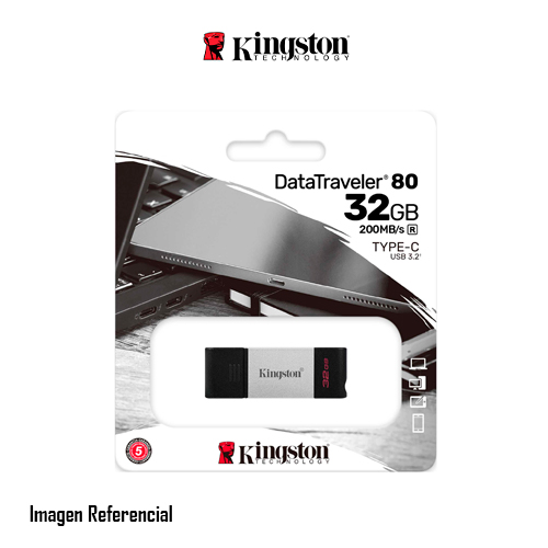 Kingston DataTraveler 80 - Unidad flash USB - 32 GB - USB 3.2 Gen 1 / USB-C