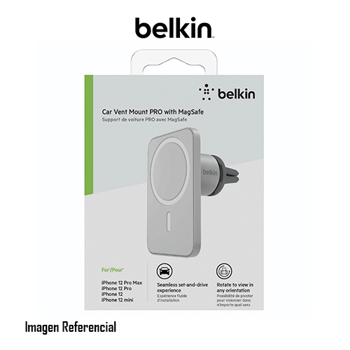 Belkin MagSafe PRO - Soporte de coche para teléfono móvil - para Apple iPhone 12, 12 mini, 12 Pro, 12 Pro Max