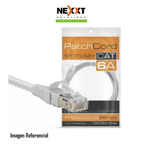 Nexxt Solutions Infrastructure - Patch cable - Shielded - 1.5 m - RJ-45 a  - Gray - Cat6A S/FTP LSZH