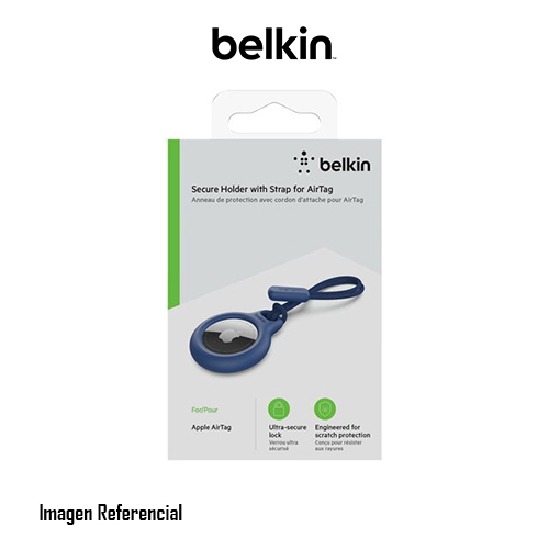 Belkin - Soporte de seguridad para etiqueta Bluetooth antipérdida - azul - para Apple AirTag