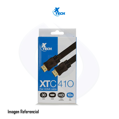 Xtech - Video / audio cable - HDMI - FLAT 10 Pies