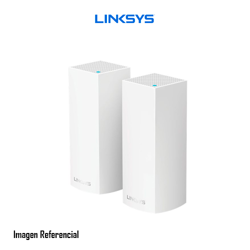 Linksys VELOP Whole Home Mesh Wi-Fi System WHW0302 - Sistema Wi-Fi (2 enrutadores) - hasta 4000 pies cuadrados - malla - GigE - Wi-Fi 5 - Bluetooth - Tres bandas