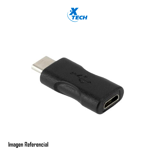 Xtech XTC-525 - Adaptador USB - USB-C (M) reversible a Micro-USB tipo B (H) - USB 2.0 - negro