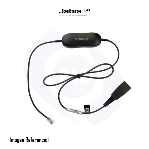 Jabra Smart Cord - Cable para auriculares - negro - para Cisco IP Phone 78XX; BIZ 2300; Mitel 74XX; Dialog 42XX, 44XX, 5446; Snom 71X