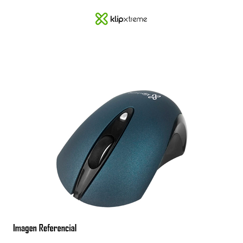 Klip Xtreme GhosTouch KMW-400 - Ratón - ergonómico - óptico - 3 botones - inalámbrico - 2.4 GHz - receptor inalámbrico USB - azul