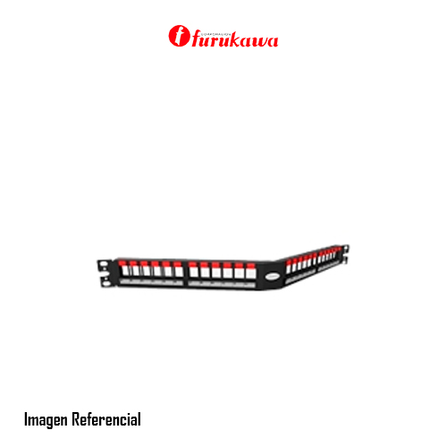 Furukawa - Tablero de conexiones - negro - 1U - 19" - 24 puertos