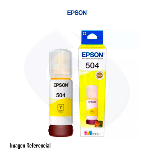 Epson 504 - 70 ml - amarillo - original - recarga de tinta - para EcoTank L4150, L4260, L6161, L6171, L6191, L6270