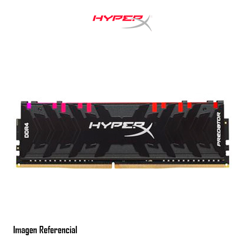 HyperX Predator RGB - DDR4 - kit - 32 GB: 4 x 8 GB - DIMM de 288 contactos - 2933 MHz / PC4-23400 - CL15 - 1.35 V - sin búfer - no ECC