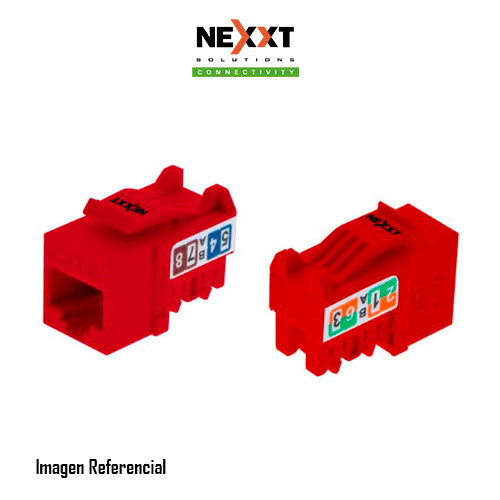 Nexxt Solutions Infrastructure - Keystone Jack - Category 6 - Cat6 Unshd KJ Red