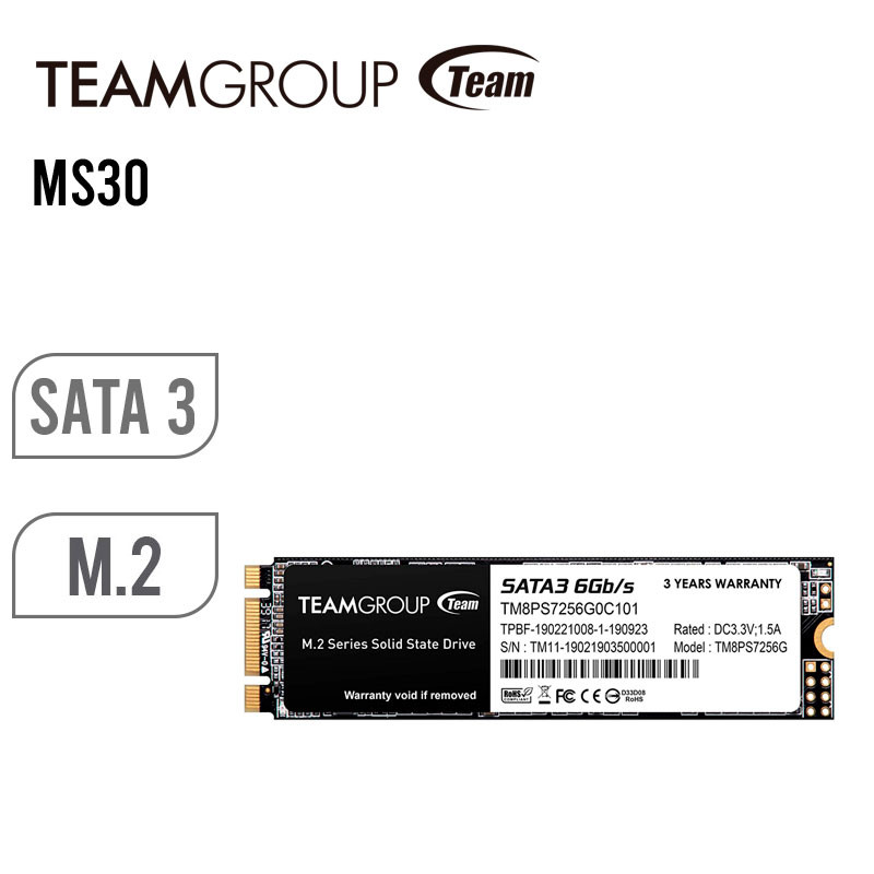 DISCO SOLIDO INTERNO TEAMGROUP MS30 512GB M.2 SATA 6GB/S  P/N: TM8PS7512G0C101