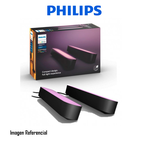 Philips Hue White and Color Ambiance Play - Barra de luz - LED - 16 millones de colores - negro (paquete de 2)