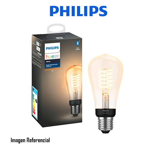 Philips Hue White - Bombilla con filamento LED - forma: ST64 - E27 - 7 W (equivalente 40 W) - clase G - luz blanca tenue - 2100 K